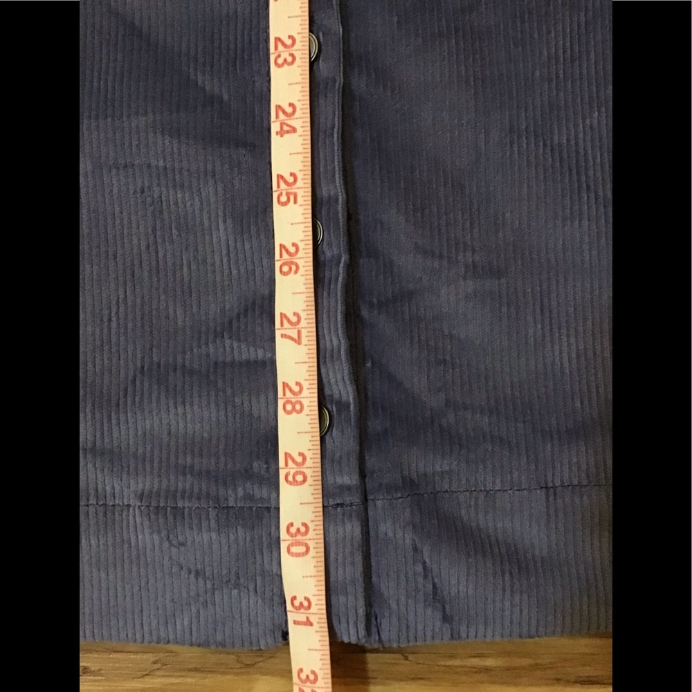 NWOT Free People Periwinkle Rolling Thunder Corduroy Mini Dress - Picture 4 of 10